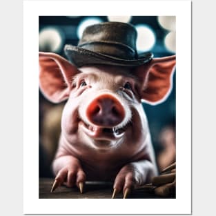 Funny pig Posters and Art